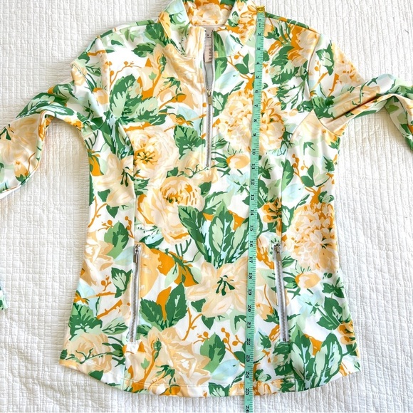 Laura Ashley Floral 1/4 Zip Pullover SPF 50 Long Sleeve Top Golf Tennis Small - Picture 13 of 13